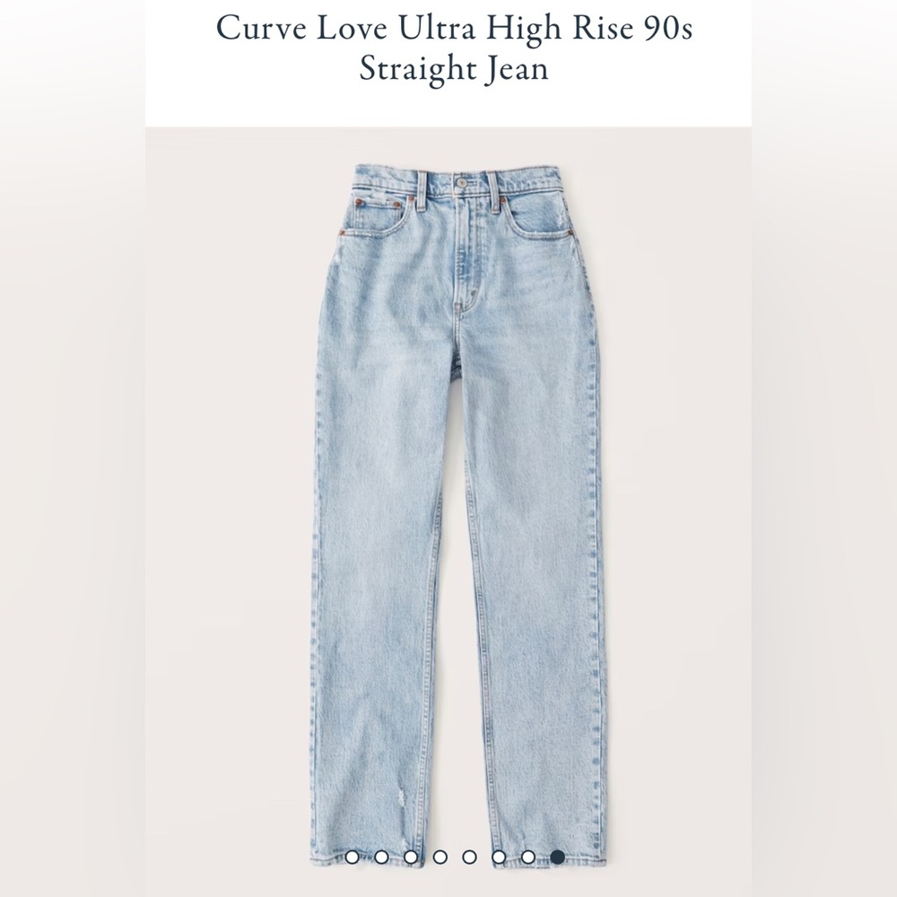 Abercrombie and Fitch Curve Love Extra High Rise 90’s Straight Jean